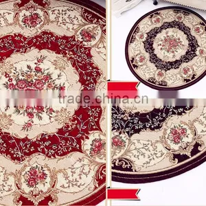 Chenille Jacquard Brown Color Belgium Rug Carpet thumbnail-2