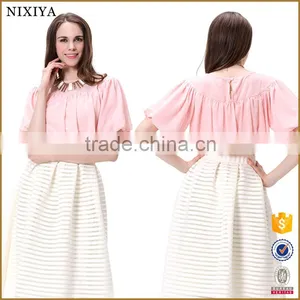 Puff Sleeve Fancy Skirt Top Designs 2016 Latest Top Designs for Women thumbnail-1