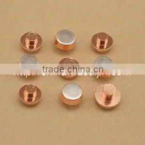 ISO ROHS Approved Manufacture AgNi90/10 Rivet Massif Plat Silver Contacts SizeR 3*1(0.3)+1.5*1.3 thumbnail-1
