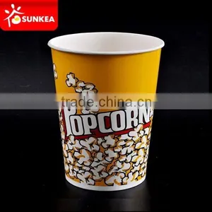 32oz Disposable Popcorn Cups Used in Movie Theater and Cinema thumbnail-1