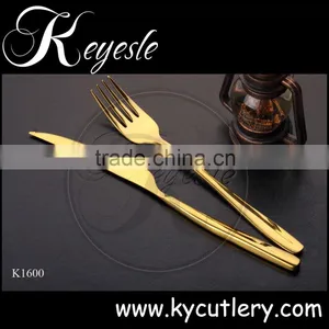 Gold Plated Flatware Set Wholesale,fork Spoon Set,gold Cutlery thumbnail-3