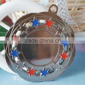 Shinny Silver Metal Medal, Enamel Silver Metal Medals, Metal Blank Medals thumbnail-1