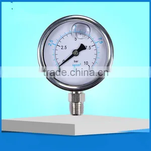 Glycerin Silicon Liquid Oil Filled Bourdon Tube Pressure Gauge thumbnail-1