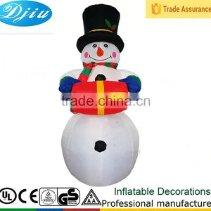 DJ-XT-59 Inflatable Giant Animation Snowman With Gift Instrument Music Christmas Yard Decoration thumbnail-1