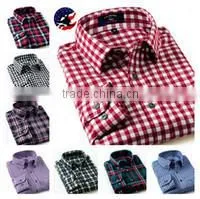 Youth Flannel Plaid Long Sleeve Men Shirt,long Sleeve Custom Quaity Plaids Flannel Shirt thumbnail-1