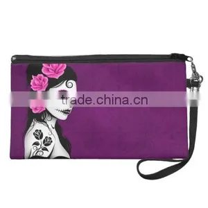 Customizable Design Skull Girl Wristlet Clutch Bags thumbnail-3