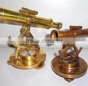 Brass Alidade Telescope In Polished & Antique Finish thumbnail-1
