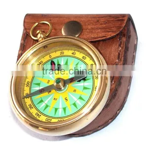 Antique Brass Compass- Maritime Gift Compass-Pocket Compass 13494 thumbnail-2
