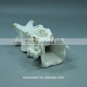 White High Glazed Ceramic Flower Vase thumbnail-2