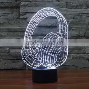 Novelty Lighting Fashionable Table Lamp Touch Switch 3D LED Night Light Acrylic Colorful Gradient Atmosphere Lamp With USB Line thumbnail-2