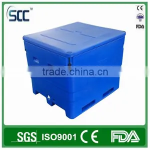 1000L Size Large Plastic Tubs, Insulated Rotomold Fish Bins, Fish Container Storage thumbnail-1