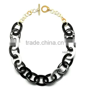 Buffalo Horn White, Buffalo Horn Jewelry, Buffalo Horn Necklace SHN-336 thumbnail-1