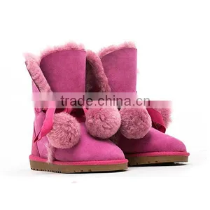 2015 New Design Snow Buckle Fastener Sweet Plush Boots thumbnail-3