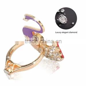 Samco Luxury Updated Re-Usable Metal Stainless Phone & Tablet Anti Drop Ring Stand Holder With Diamonds for Any Smartphones thumbnail-4