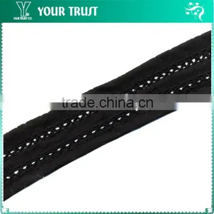 Width 1.2 Centimeter Black Silver Metallic Nylon Braid Trimming thumbnail-3