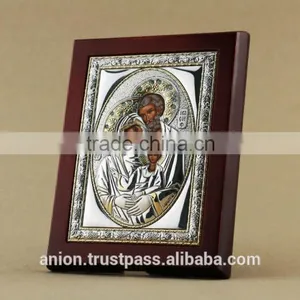 Greek & Russian Orthodox Wooden Icon. Holy Family. Big Size thumbnail-5