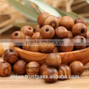 Olive Wood Round Beads 15mm thumbnail-1