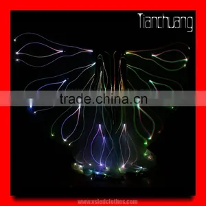 Programmable LED Isis Wings, Remote Controlled Belly Dance Isis Wings Golden thumbnail-1