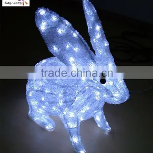 High Quality With RoSH CE Rabbit Shaped Decoration Led Motif Light Rabbit Statues Garden Decoration Home Decor Led Light Supplier's Choice thumbnail-6
