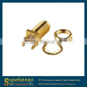 SMA End Launch Jack Blukhead PCB Mount Short Version Sma Female Connector Panel Mount thumbnail-2