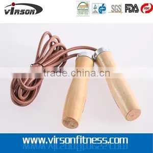 Wooden Skipping & Leather Jump Rope thumbnail-1