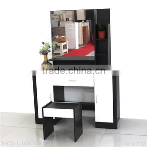 Wooden Grain Melmained MDF Board Modern Large Simple Cheap Dressing Table thumbnail-1