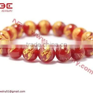 2011 New Designs Red Agate Jewelry Bracelet With Phoenix Bird Design thumbnail-1