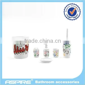 Wholesale Printed Plastic Bathroom Set thumbnail-3