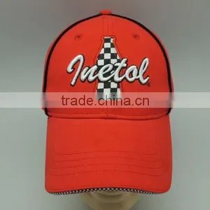 High Quality Custom Unisex 6 Panel 100% Cotton Red Embroidered Curved Baseball Cap Wholesale thumbnail-1