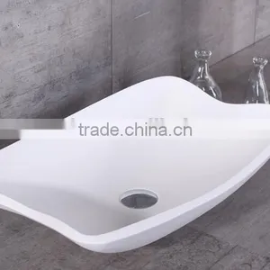 Modern Style Cabinet Wash Basins,artificial Stone Resin Basin ,Wall Mounted Acrylic Solid Surface Wash Basin thumbnail-2
