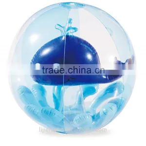 EN71 Pvc Inflatable Beach Ball With 3D Dolphin Inside, Animal Toy Balls for Outdoor Fun thumbnail-2