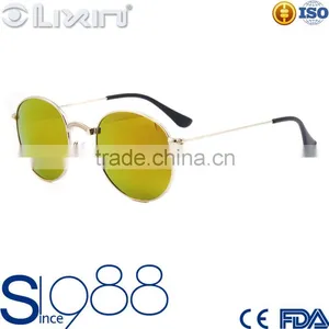 Custom Logo Polarized Revo Metal Frame Vintage Round Sunglasses 66JT018 thumbnail-1