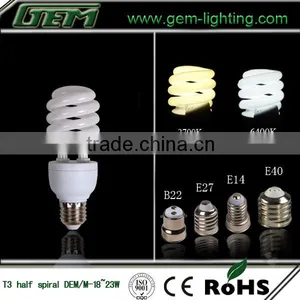 DEM/M-23 T3 6400k Bulb, E27 23w Half Spiral Lamp thumbnail-1