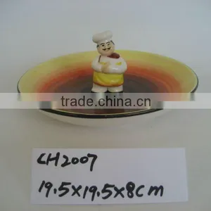 Ceramic Condiment Dish With Standing Cook thumbnail-1