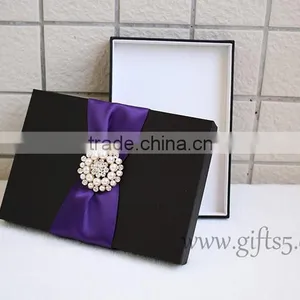 Gorgeous Handmade Luxury Silk Invitation Boxes Fow Wedding thumbnail-2
