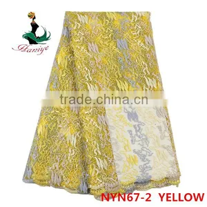 2016 Haniye Wholesale Fashion Tulle Lace French Lace/african Tulle Lace Fabric/NYN67 thumbnail-4