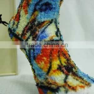 Fluffy Socks Print Arts Circle Print Fluffy Socks Home Wear thumbnail-3