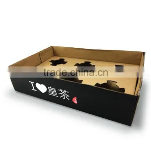 Disposable Six Cup Holder Take Away Coffee Paper Cup Holder thumbnail-2
