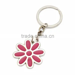 Wholesale Custom Shaped Metal Keychain Hard Enamel Fancy Butterfly Flower Keyring thumbnail-2