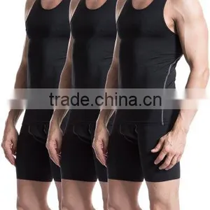 Men's 3 Pack Athletic Compression Under Base Layer Sport Tank Top thumbnail-3