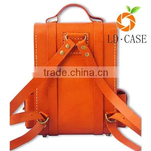 Vintage Backpack Leather / School Bag/ Rucksack/ Outdoor Travel Backpack thumbnail-3