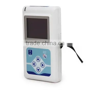 CE ISO 12 Channel 12 Lead Color LCD Display Mini Holter ECG With 24 Hours Recorder thumbnail-2