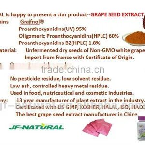 Grape Seed Extract High Content Opcs Manufacture ISO, GMP, HACCP, KOSHER, HALAL Certificated thumbnail-2