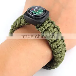 Outdoor Survival 7-cores Braided Paracord With Lighter Whistle and Compass thumbnail-3