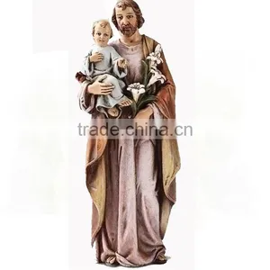 6 Inch Stone Resin Saint St Joseph With Jesus Christ Child Home Chapel Decoration thumbnail-1