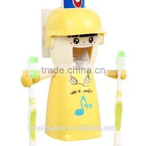 Kids Automatic Toothpaste Dispenser Toothbrush Holder Tumbler Set thumbnail-2