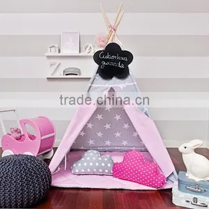 Promotional Wholesale Custom Cotton Canvas Wooden Kids Childrens Play Teepee Tipi Indian Tent thumbnail-2