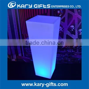 Square Column Led Flower Pots, Led Light Flower Pot, Decorative Plastic Plant Pots thumbnail-3