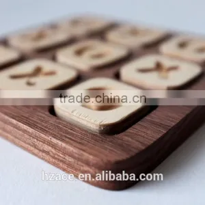 Travel Tic Tac Toe Game - Handmade Walnut Intellectual Games for Parents & Children thumbnail-2