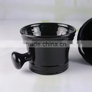Factory Wholesale Custom Porcelain Ceramic Soap Mug, Shaving Bowl With Handle thumbnail-2